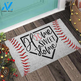 Home Sweet Home - Baseball Coir Pattern Print Doormat