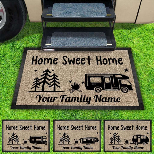 Home Sweet Home Camping Doormats, RV Camping Gift