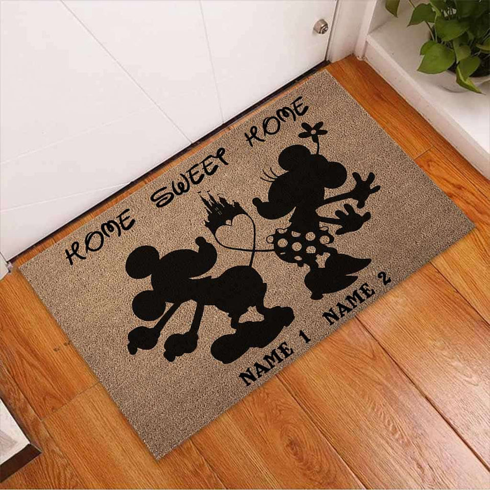 Home Sweet Home Customized Coir Pattern Print Doormat