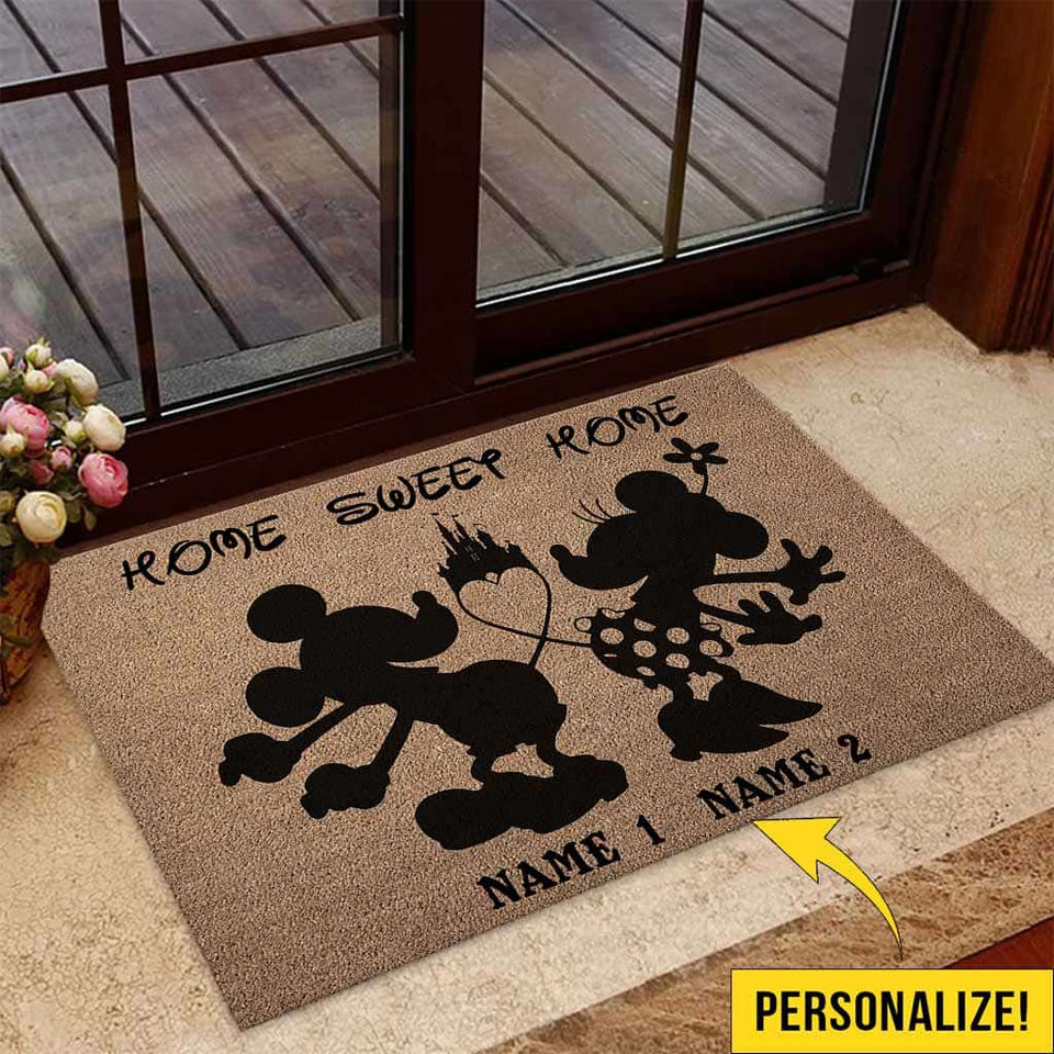 Home Sweet Home Customized Coir Pattern Print Doormat
