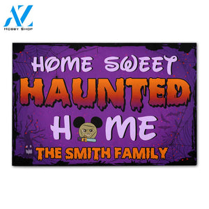 Personalized Gifts Decor For Family, Home Sweet Haunted Home Custom Welcome Doormat