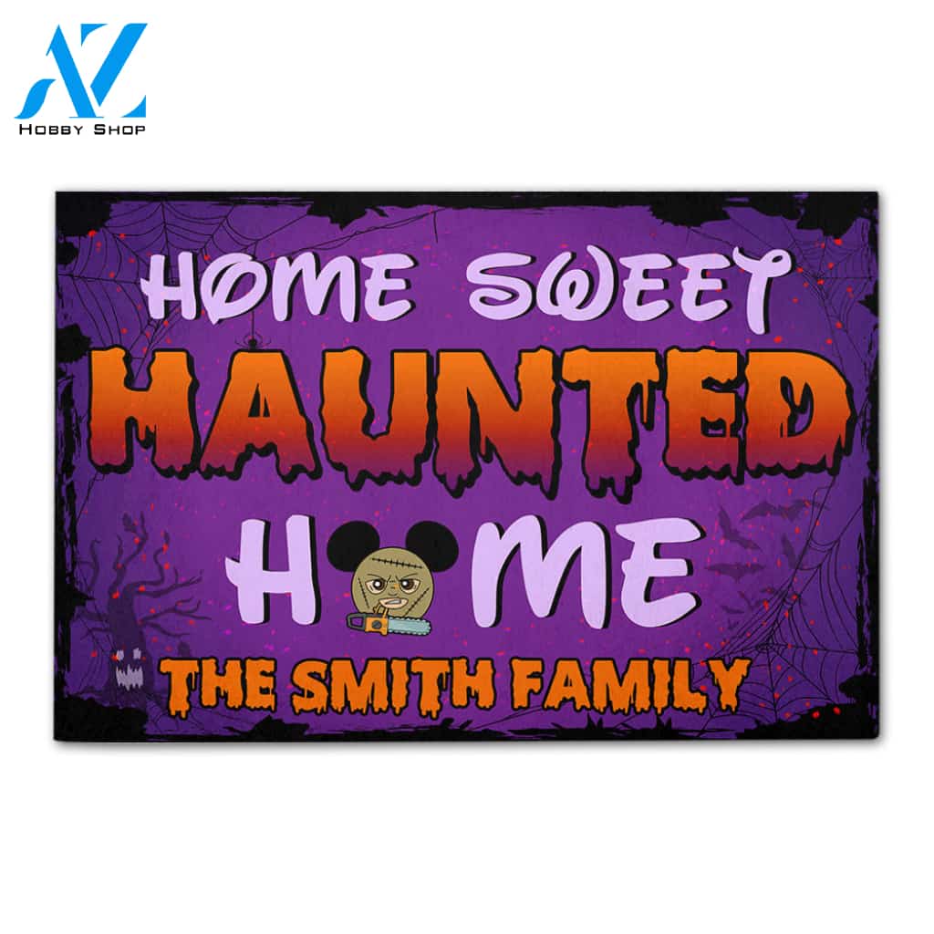 Personalized Gifts Decor For Family, Home Sweet Haunted Home Custom Welcome Doormat