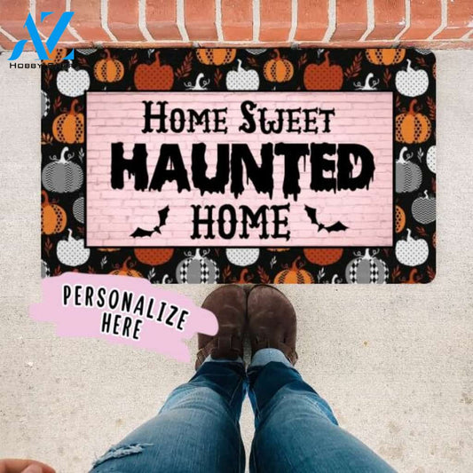 Home Sweet Haunted Home Door Mat, Funny Halloween Doormat, Halloween Gift, Halloween Decor Funny Door Mat, Home Doormat, Halloween Welcome Mat
