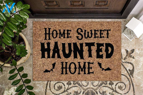 Home Sweet Haunted Home Halloween Doormat | Welcome Mat | House Warming Gift