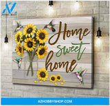 Home Sweet Home - Hummingbird Premium Wall Art Canvas