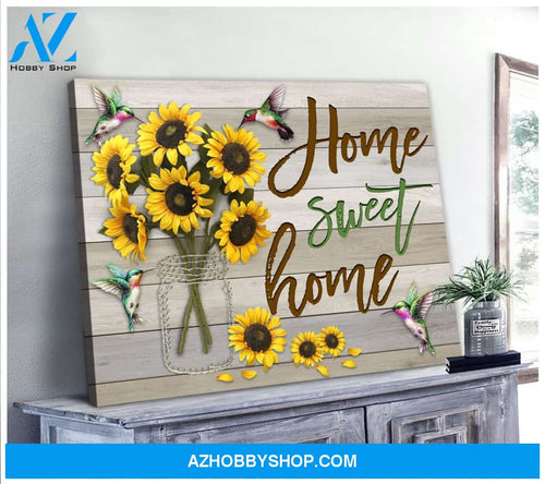 Home Sweet Home Hummingbird Wall Art Canvas
