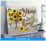 Home Sweet Home Hummingbird Wall Art Canvas