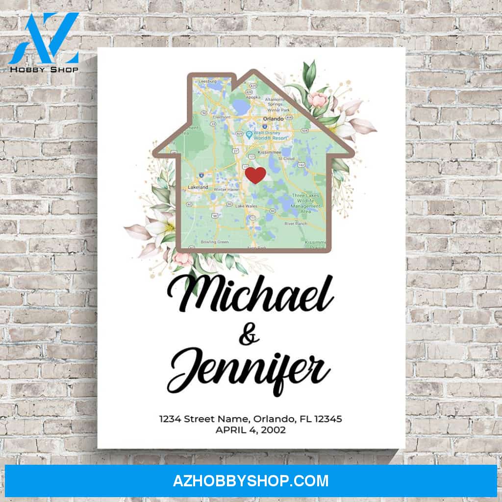Home Sweet Home Names Premium Canvas