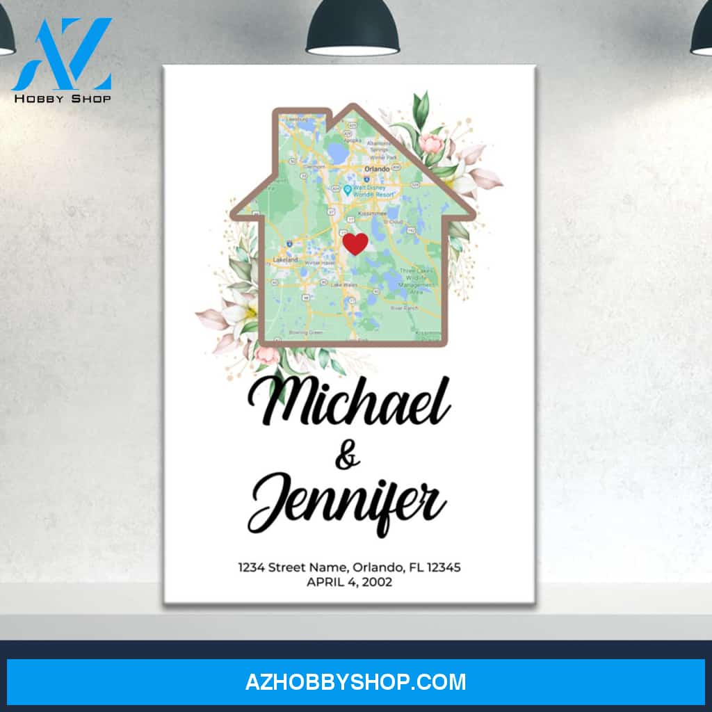 Home Sweet Home Names Premium Canvas