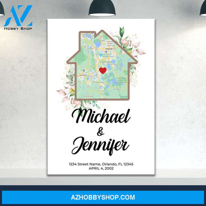 Home Sweet Home Names Premium Canvas