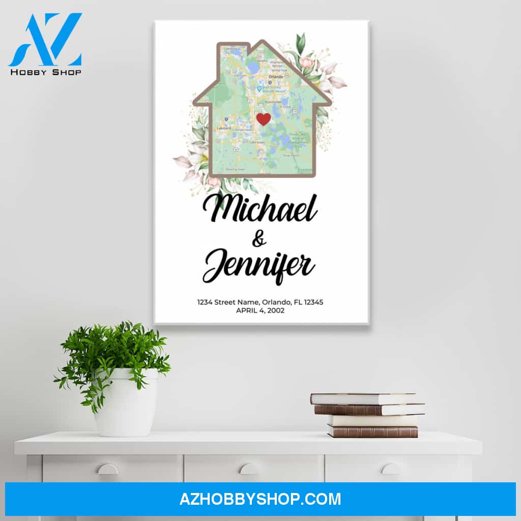 Home Sweet Home Names Premium Canvas