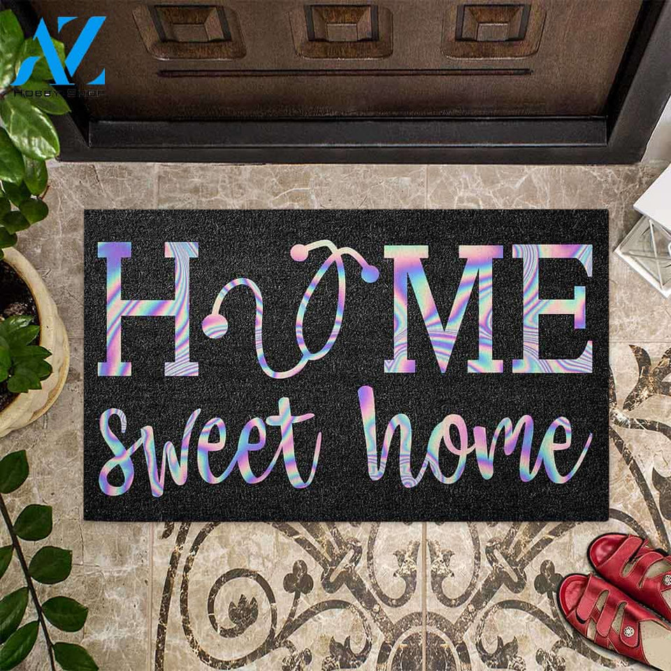 Home Sweet Home - Nurse Coir Pattern Print Doormat