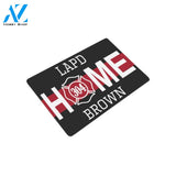 Home Thin Red Line Personalized Doormat 23.6" x 15.7" | Welcome Mat | House Warming Gift