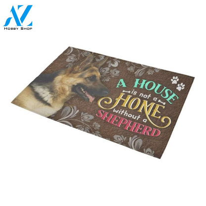 Home Without A Cute German Shepherd Printed Doormat Home Decor