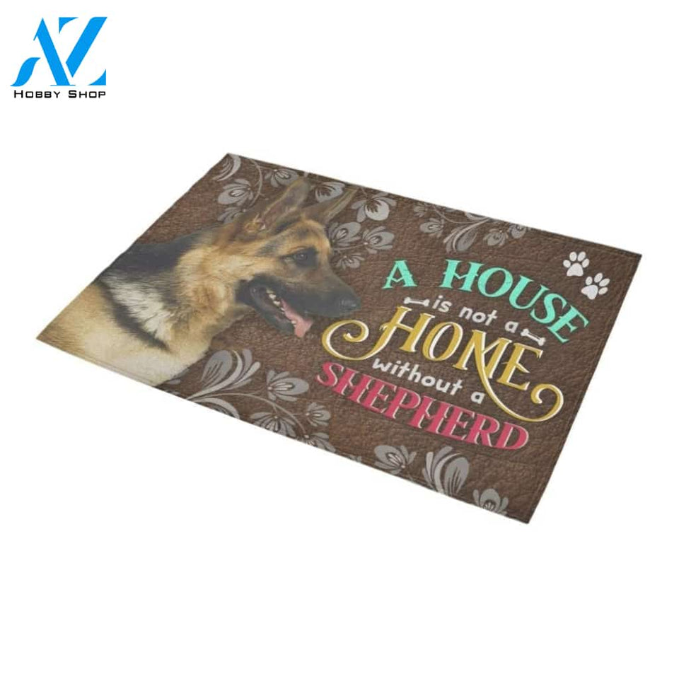 Home Without A Cute German Shepherd Printed Doormat Home Decor