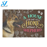 Home Without A Cute German Shepherd Printed Doormat Home Decor