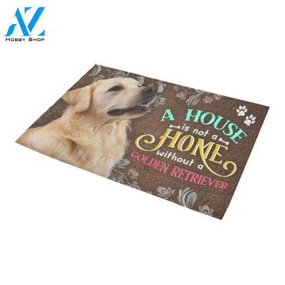 Home Without A Golden Retriever Printed Doormat Home Decor