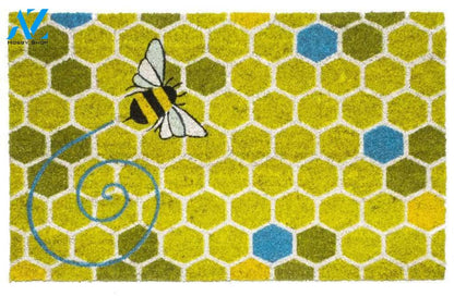 Honeycomb Bee Alone Insect Doormat Indoor and Outdoor Doormat Entrance Rug Sweet Home Decor Housewarming Gift Gift for Bee Lovers Insect Lovers Gift Idea