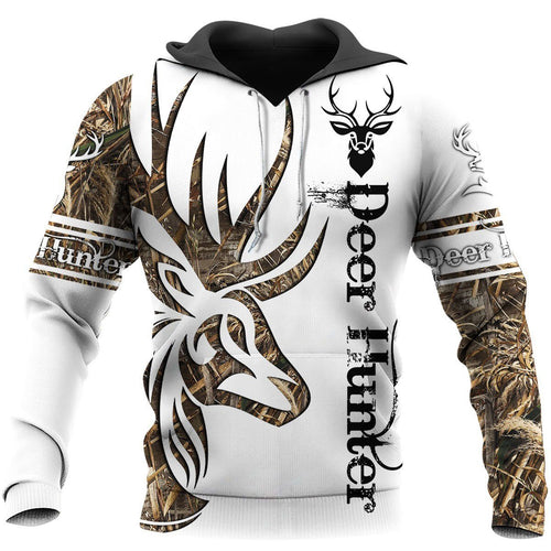 Hunting Gifts Deer Hunting Gifts Camo Tattoo Deer US Unisex Size Hoodie