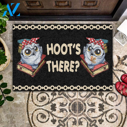 Hoot's There Doormat Welcome Mat House Warming Gift Home Decor Funny Doormat Gift Idea