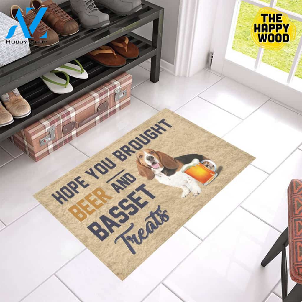 Hope You Bought Beer And Basset Hound Treats Doormat
