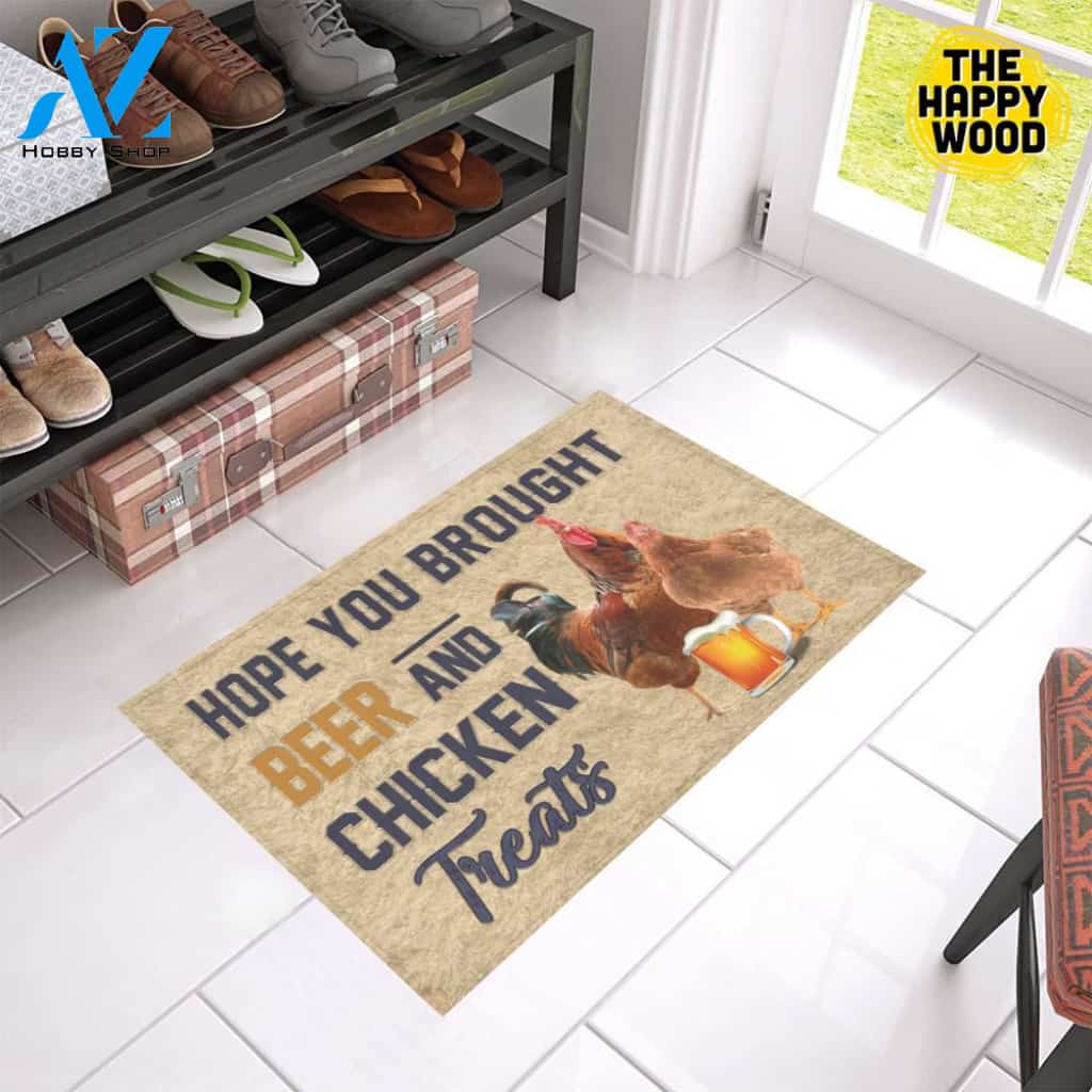 Hope You Bought Beer And Chicken Treats Doormat