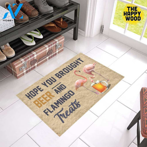 Hope You Bought Beer And Flamingo Treats Doormat