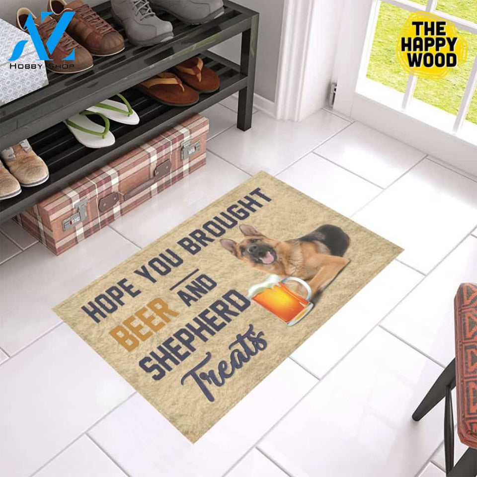 Hope You Bought Beer And German Shepherd Treats Doormat