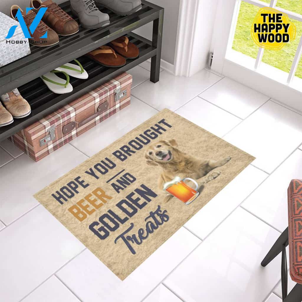 Hope You Bought Beer And Golden Retriever Treats Doormat