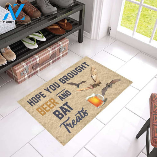 Hope You Brought Beer And Bat Treats Doormat Welcome Mat Housewarming Gift Home Decor Funny Doormat Best Gift Idea For Family Birthday Gift
