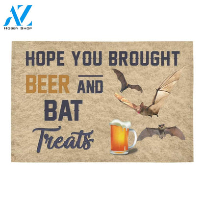 Hope You Brought Beer And Bat Treats Doormat Welcome Mat Housewarming Gift Home Decor Funny Doormat Best Gift Idea For Family Birthday Gift