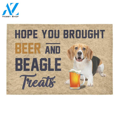 Hope You Brought Beer And Beagle Treats Doormat Welcome Mat Housewarming Gift Home Decor Funny Doormat Best Gift Idea For Family Birthday Gift