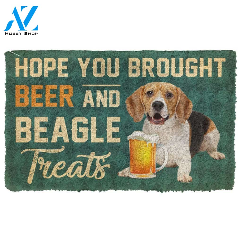 Gearhumans Gearhuman 3D Hope You Brought Beer And Beagle Treats Doormat