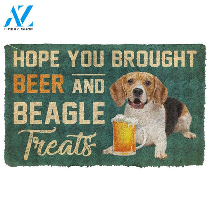 Gearhumans Gearhuman 3D Hope You Brought Beer And Beagle Treats Doormat