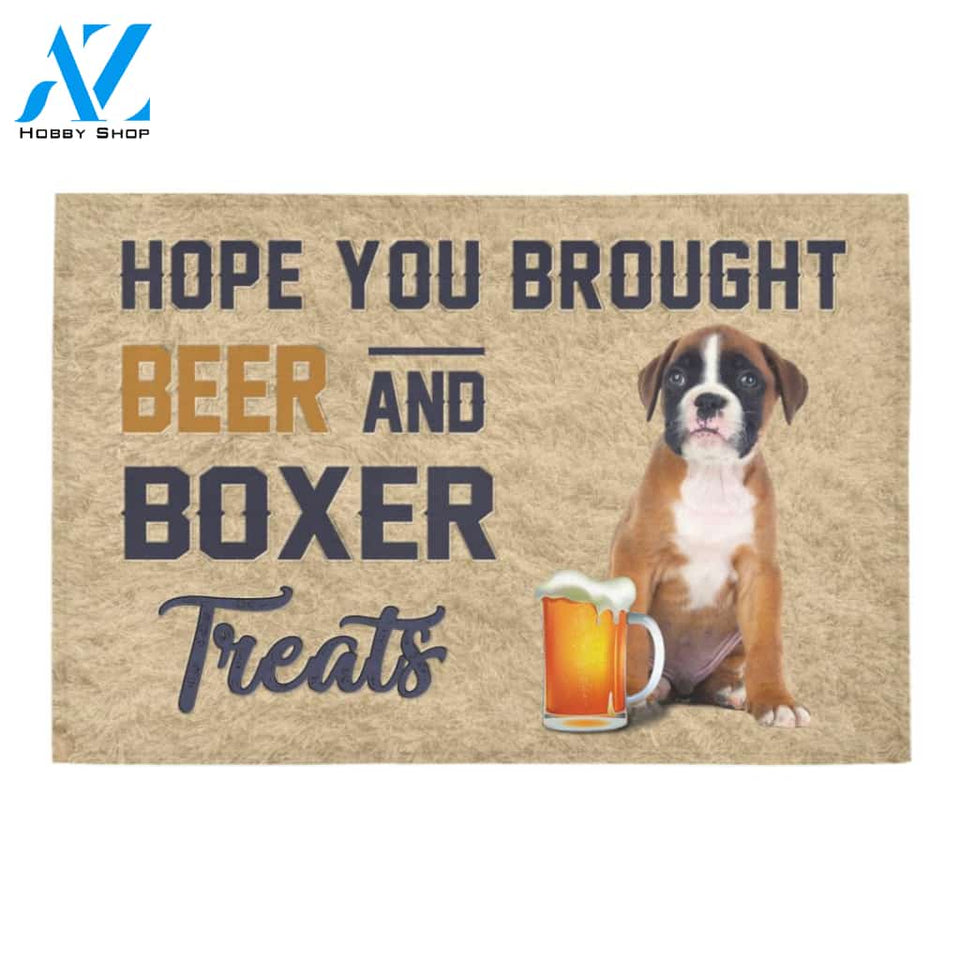 Personalized Name Family House Hope You Brought Beer And Boxer Treats Doormat Welcome Mat Housewarming Gift Home Decor Funny Doormat Best Gift Idea For Family Birthday Gift