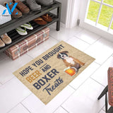 Personalized Name Family House Hope You Brought Beer And Boxer Treats Doormat Welcome Mat Housewarming Gift Home Decor Funny Doormat Best Gift Idea For Family Birthday Gift