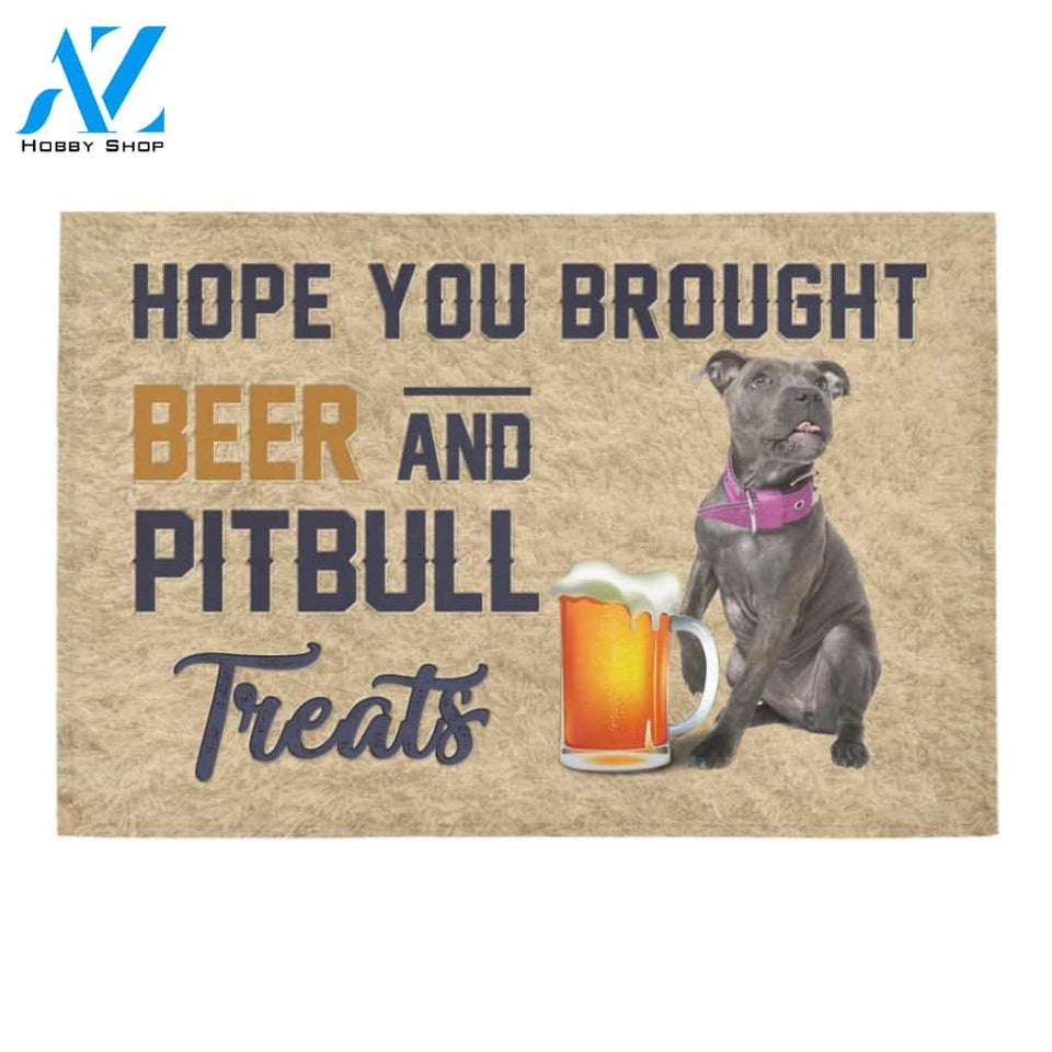 Personalized Name Family House Hope You Brought Beer And Dog Treats Doormat Welcome Mat Housewarming Gift Home Decor Funny Doormat Best Gift Idea For Family Birthday Gift