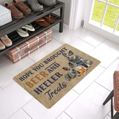 Hope You Brought Beer And Heeler Rubber Lover Doormat Welcome Mat