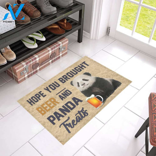 Personalized Name Family House Hope You Brought Beer And Panda Treats Doormat Welcome Mat Housewarming Gift Home Decor Funny Doormat Best Gift Idea For Family Birthday Gift