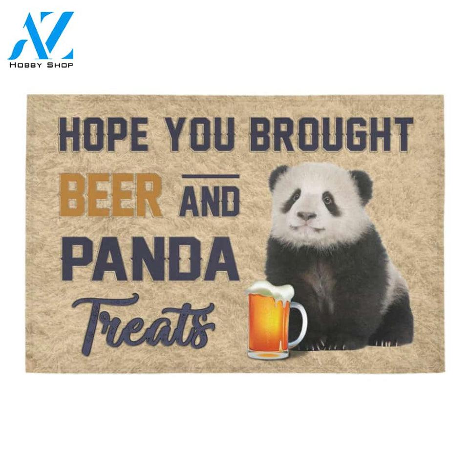 Personalized Name Family House Hope You Brought Beer And Panda Treats Doormat Welcome Mat Housewarming Gift Home Decor Funny Doormat Best Gift Idea For Family Birthday Gift