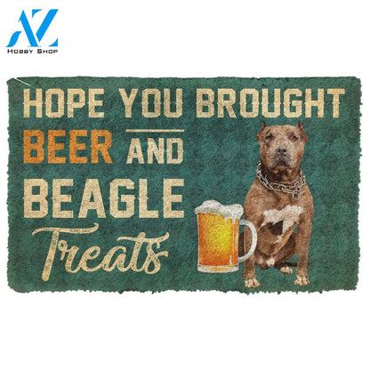 Gearhumans Gearhuman 3D Hope You Brought Beer And Pitbull Treats Doormat