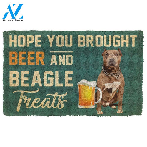 Gearhumans Gearhuman 3D Hope You Brought Beer And Pitbull Treats Doormat