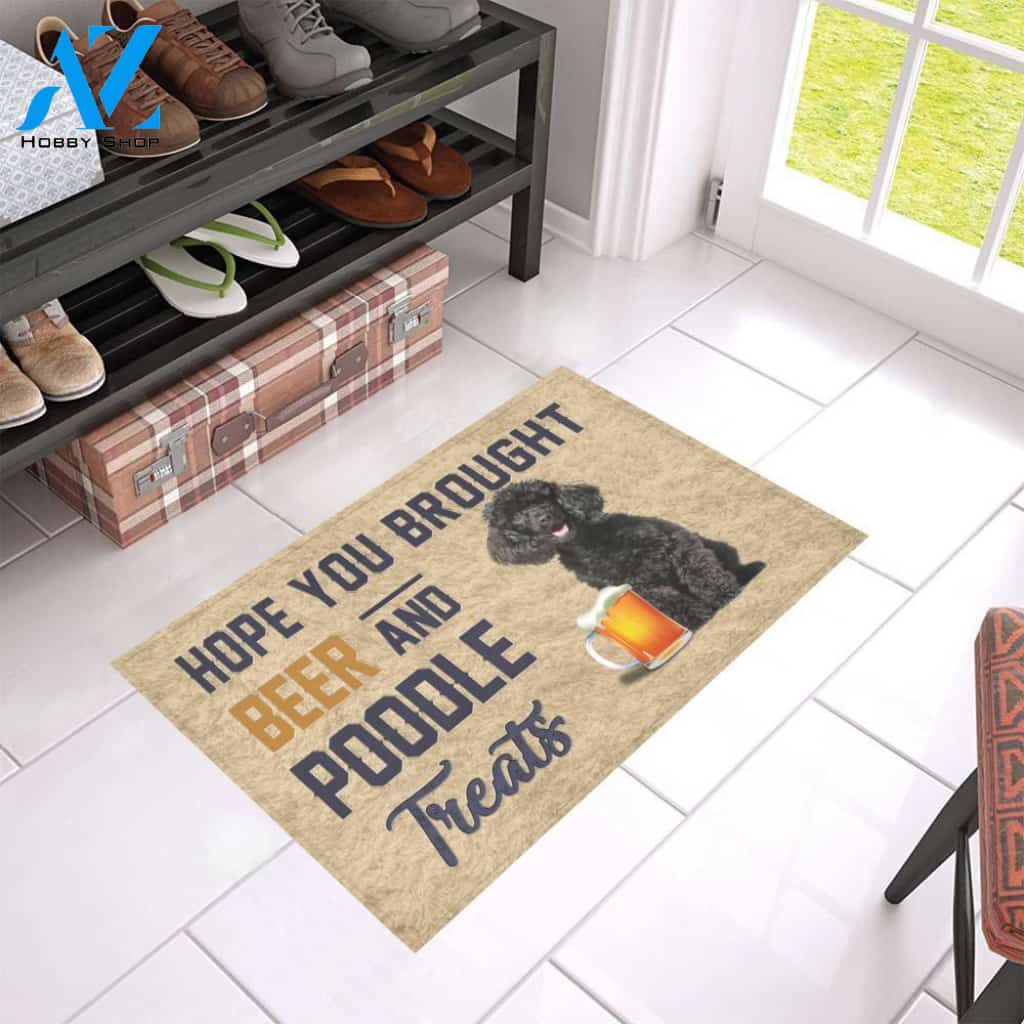Personalized Name Family House Hope You Brought Beer And Poodle Treats Doormat Welcome Mat Housewarming Gift Home Decor Funny Doormat Best Gift Idea For Family Birthday Gift