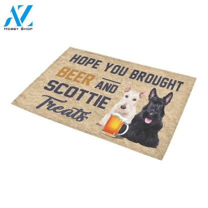 Hope You Brought Beer And Scottie Printed Doormat Home Decor