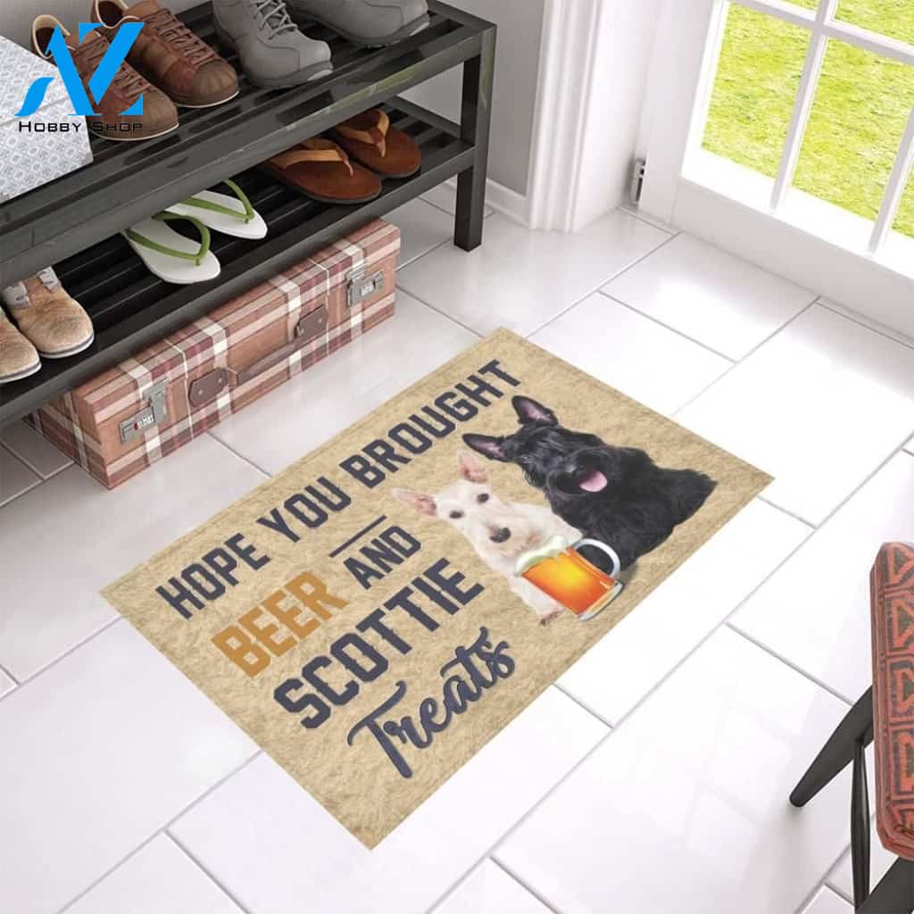 Hope You Brought Beer And Scottie Printed Doormat Home Decor
