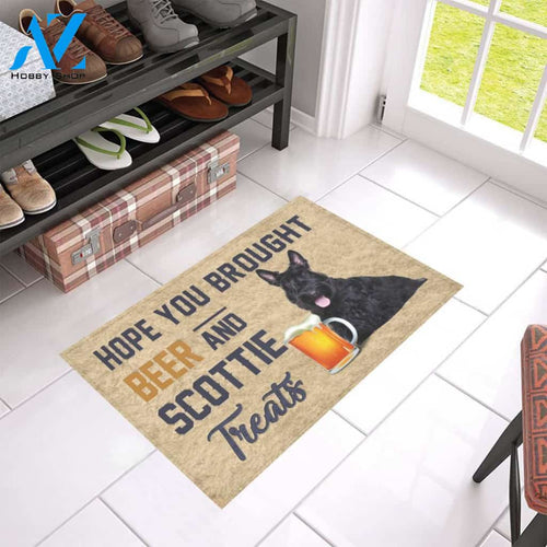 Personalized Name Family House Hope You Brought Beer And Scottie Treats Doormat Welcome Mat Housewarming Gift Home Decor Funny Doormat Best Gift Idea For Family Birthday Gift