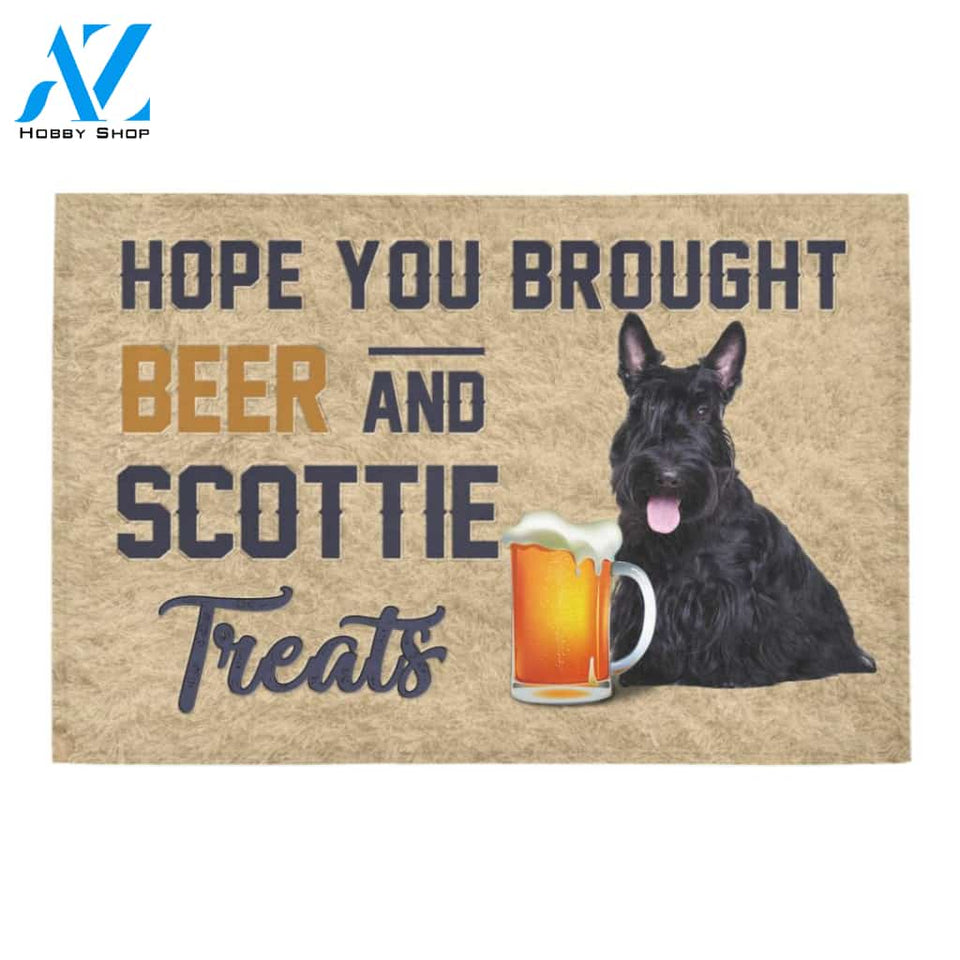 Personalized Name Family House Hope You Brought Beer And Scottie Treats Doormat Welcome Mat Housewarming Gift Home Decor Funny Doormat Best Gift Idea For Family Birthday Gift