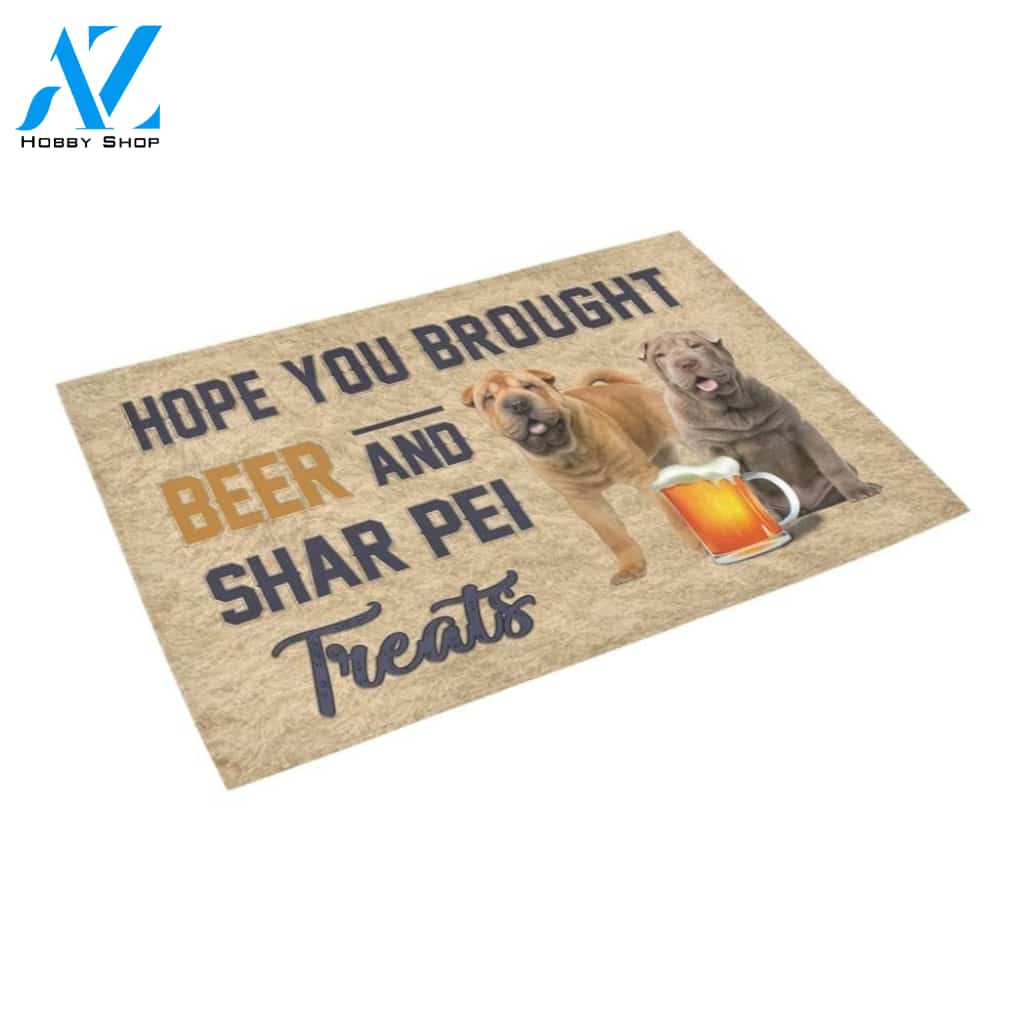 Hope You Brought Beer And Shar Pei Printed Doormat Home Decor