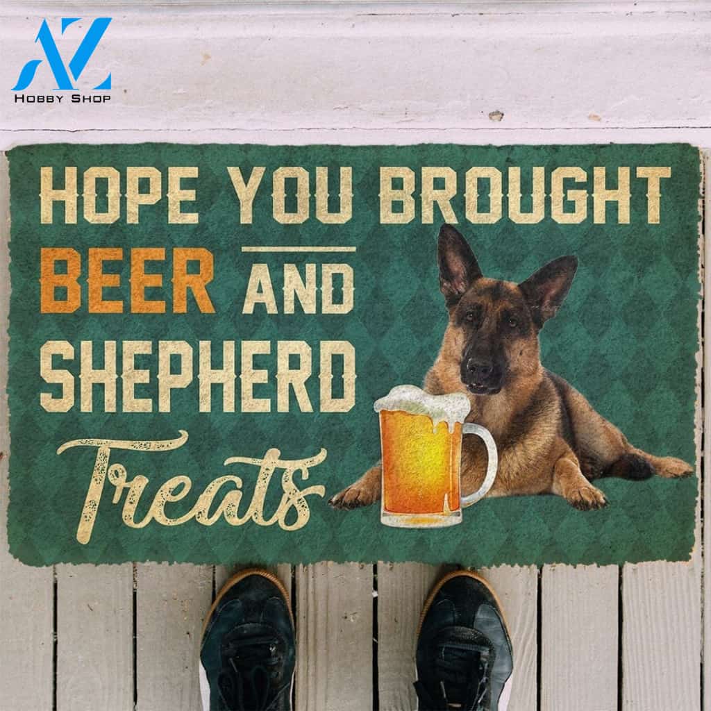 Gearhumans Gearhuman 3D Hope You Brought Beer And Shepherd Treats Doormat