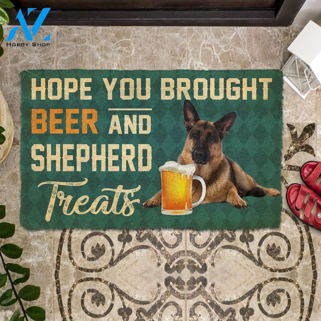 Gearhumans Gearhuman 3D Hope You Brought Beer And Shepherd Treats Doormat